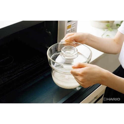 ハリオ 電子レンジ炊飯器 1合 ガラス製 一膳屋