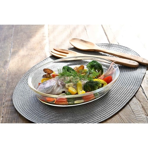 ハリオ グラタン皿 25cm オーバル 耐熱ガラス