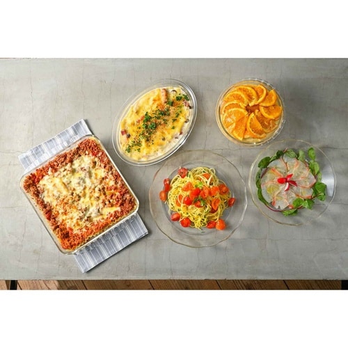 ハリオ グラタン皿 25cm オーバル 耐熱ガラス