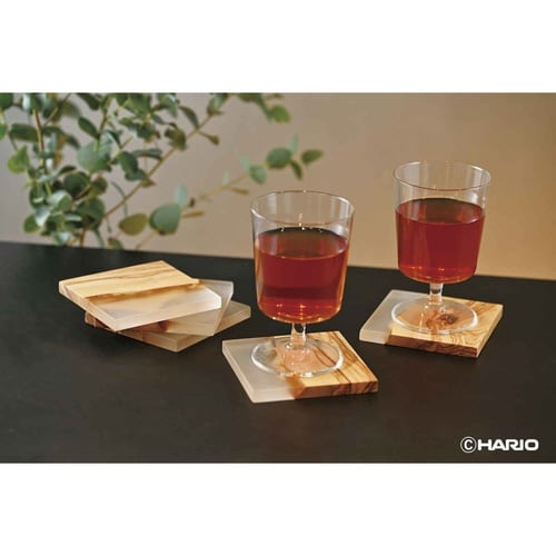 ハリオ コースター 10cm 木製