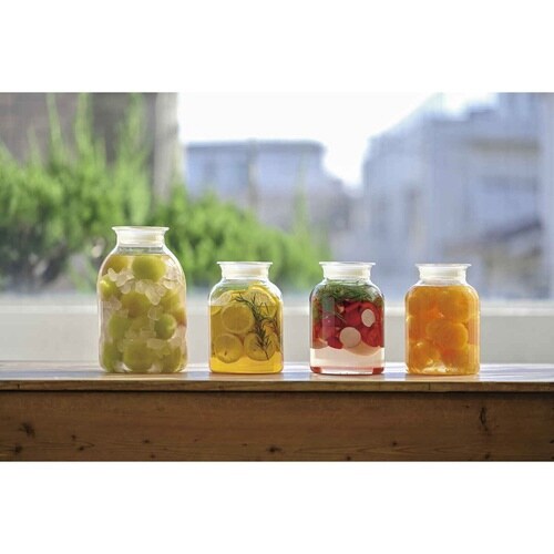 ハリオ 保存びん 1L ガラスの手仕事保存びん