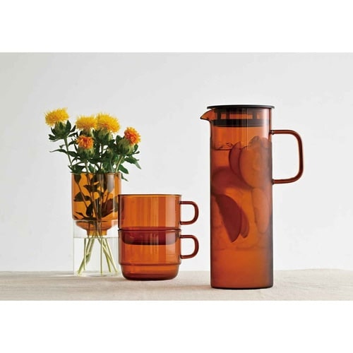 ハリオ ピッチャー 冷水筒 800ml アンバー
