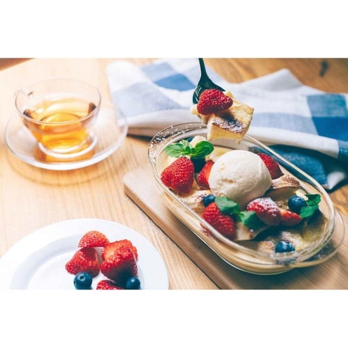 ハリオ グラタン皿 21cm 耐熱ガラス