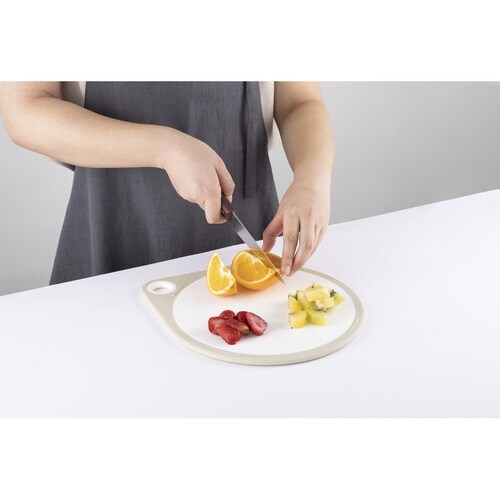 丸いまな板 25cm 耐熱エラストマー ホワイト