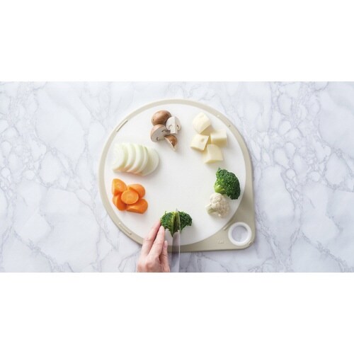 丸いまな板 30cm 耐熱エラストマー ホワイト