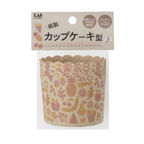 カップケーキ型 7cm 北欧 紙製 フルーツ