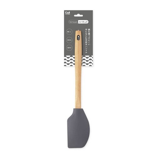 ヘラ kiricon シリコン製 木柄 貝印