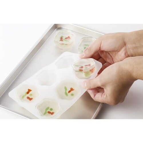 和菓子 型 金魚鉢 金魚 水草 シリコン製 6個取