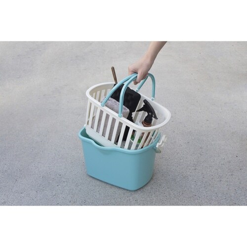 カゴバケツ 10L 角型 バスケット付