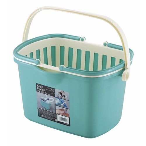 カゴバケツ 10L 角型 バスケット付