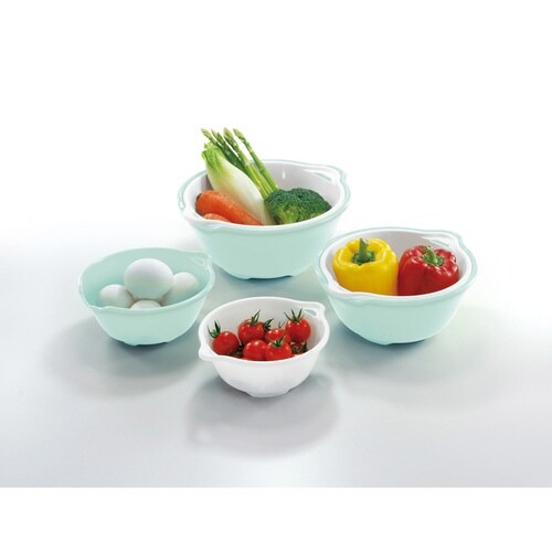 ザル&ボウル6点セット FLAT 日本製 アクア