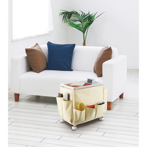 サイドテーブル 幅35cm 収納 ワゴン ホワイト