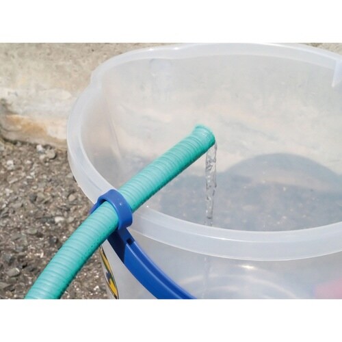 掃除バケツ ホース止め付き クリア