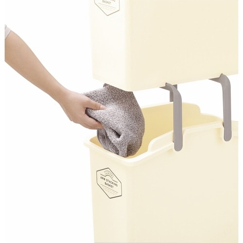 ランドリーバスケット アイボリー