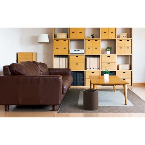 ゴミ箱 6L リップルダストカン ブラウン