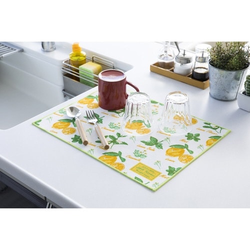 水切りマット 驚きの吸水力水切りマット レモン