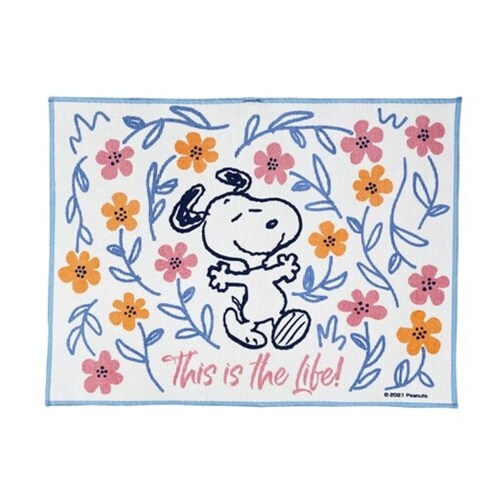 水切りマット スヌーピー みずきりマット フラワー