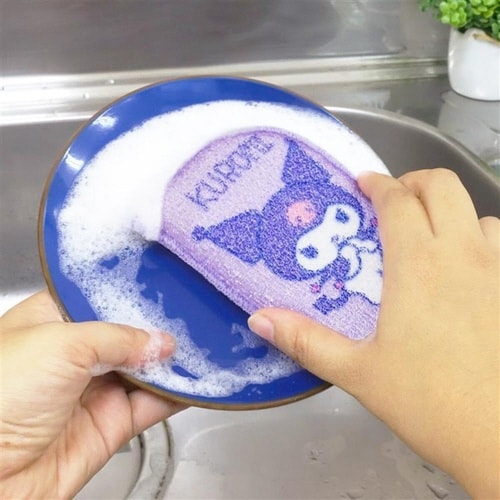 キッチンスポンジ 食器洗い フック付 クロミ