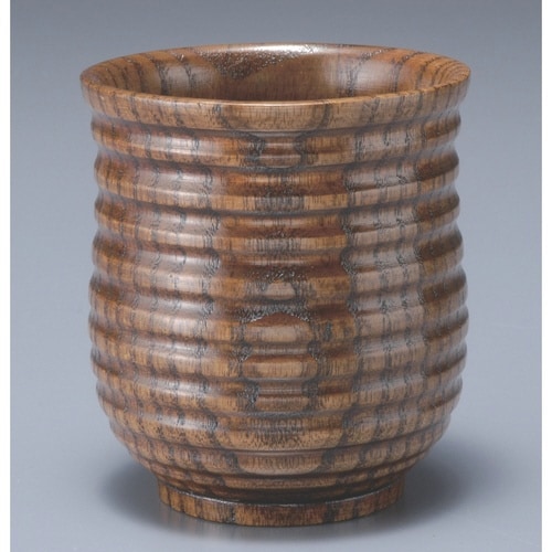 湯呑み 筋入り 160ml 漆 木製 コップ