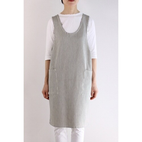 エプロン atelier ホワイト×ブラック