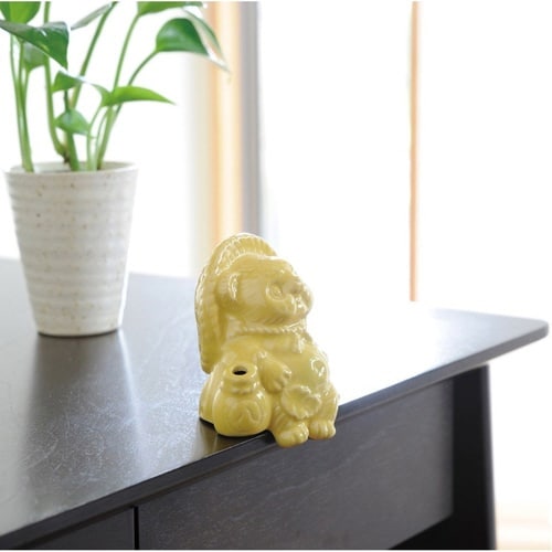 置物 Tanutanu 信楽焼 メスイエロー