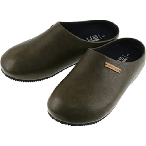 スリッパ KITPLUS 前閉じオリーブ L