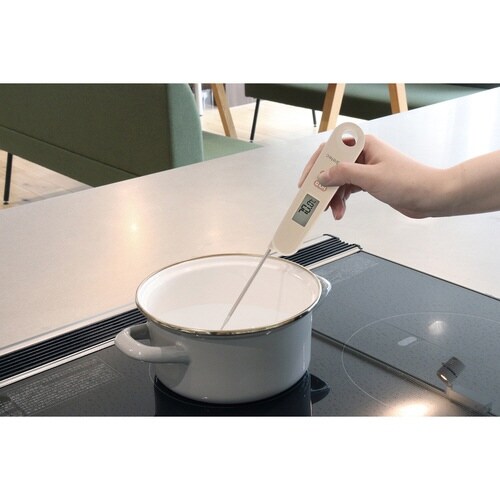 クッキング温度計 折り畳み式 調理用 ピンク