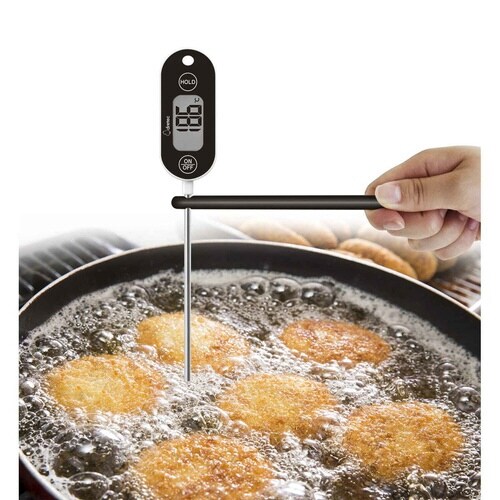 料理用温度計 防水クッキング温度計 ブラック