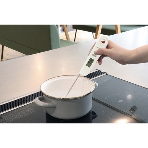 クッキング温度計 折り畳み式 調理用 アイボリー