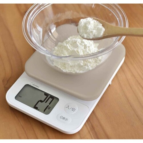 計量器 デジタルスケール 2kg ベージュ