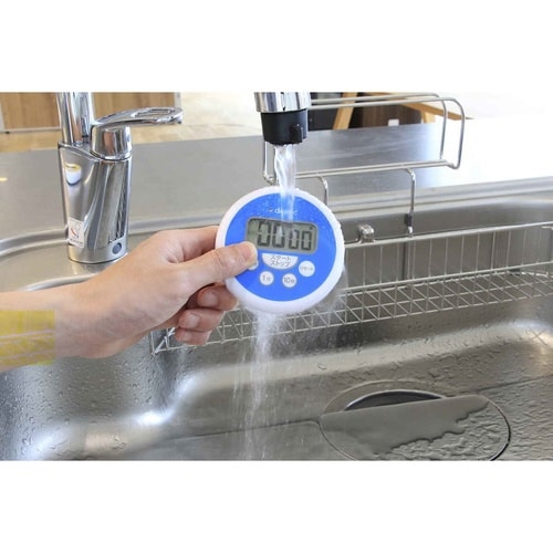 キッチンタイマー 洗えるタイマー ブルー