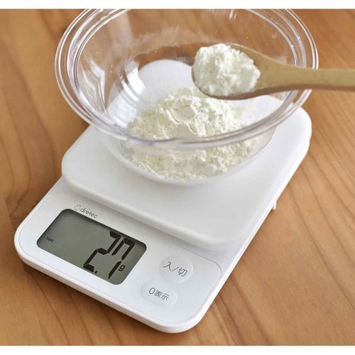 計量器 デジタルスケール 2kg ホワイト