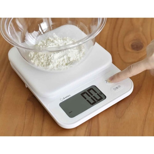 計量器 デジタルスケール 2kg ホワイト