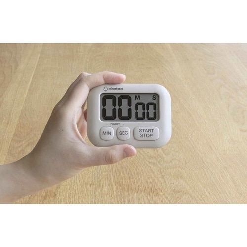 キッチンタイマー ポポラ 壁掛け 置き型 ベージュ