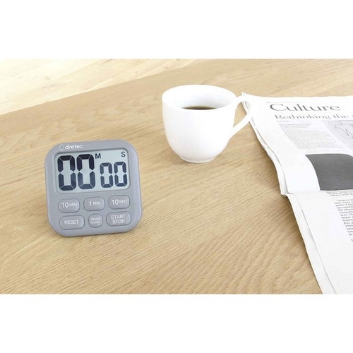 キッチンタイマー ポポラ6 壁掛け ダークグレー