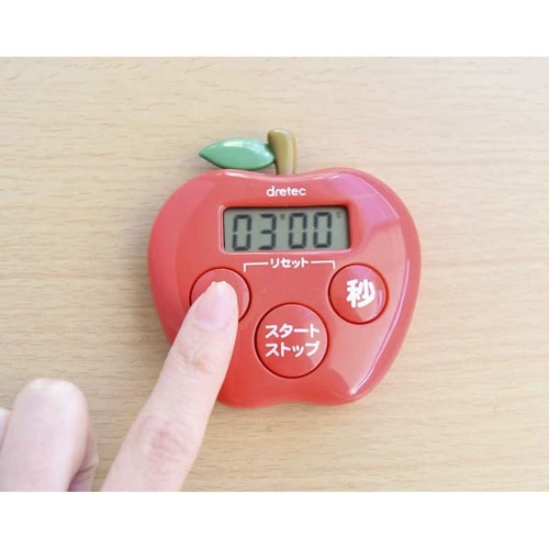 キッチンタイマー マグネット付き リンゴタイマー