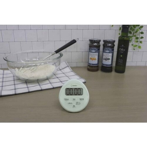 防水タイマー 時計付き グリーン