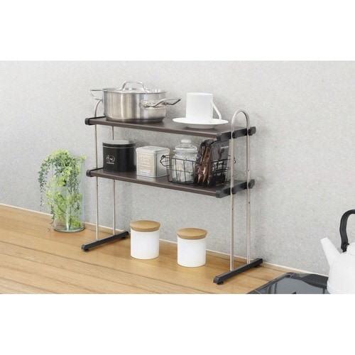 キッチンラック 2段 幅40cm モクメタル