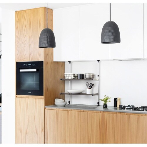 つっぱり棚 2段 幅55cm モクメタル