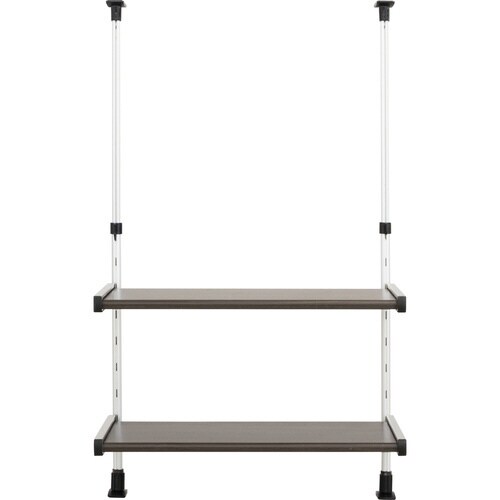 つっぱり棚 2段 幅55cm モクメタル