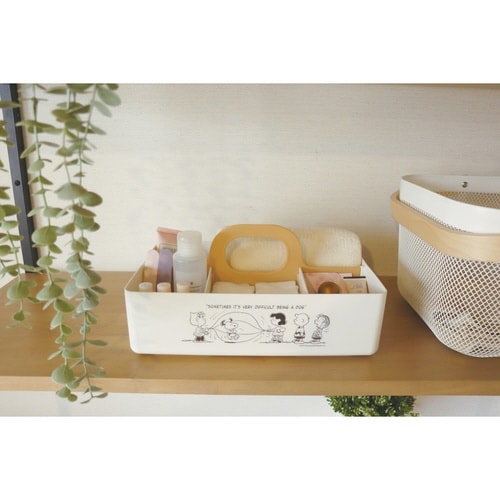 収納ボックス スヌーピー モッテケース アイボリー