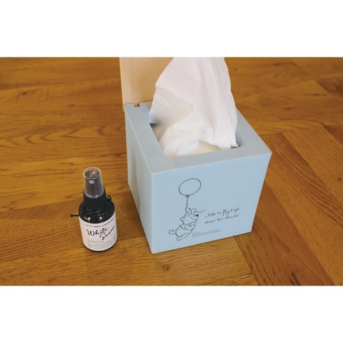 箱型ティッシュケース くまのプーさん フタ付