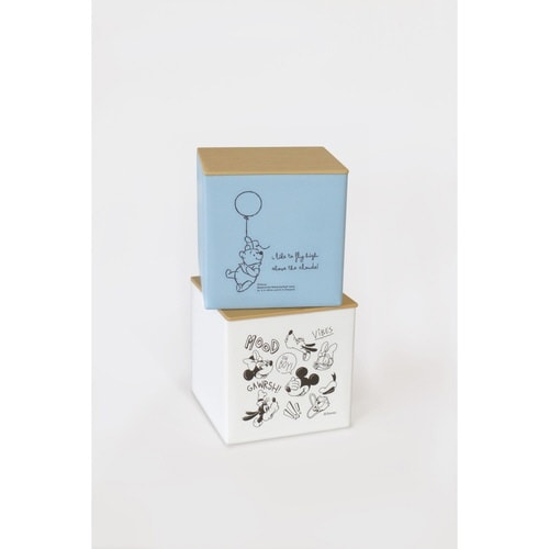 箱型ティッシュケース くまのプーさん フタ付