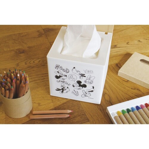 箱型ティッシュケース ミッキーマウス フタ付