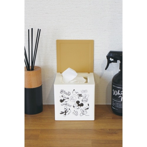 箱型ティッシュケース ミッキーマウス フタ付