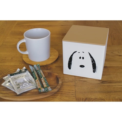 箱型ティッシュケース スヌーピー アイボリー