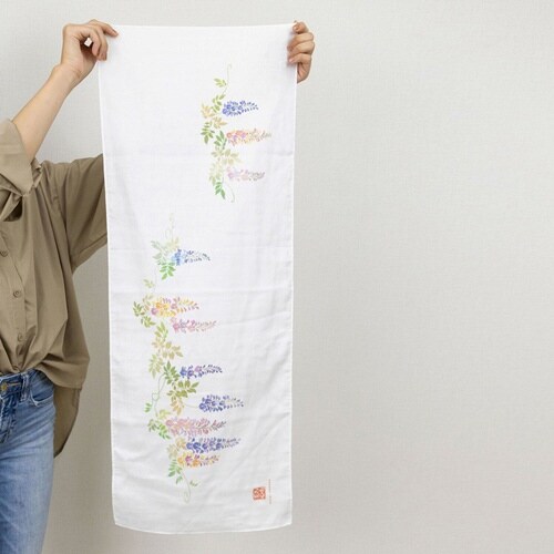 タオル ガーゼ 手ぬぐい 35×90cm 藤