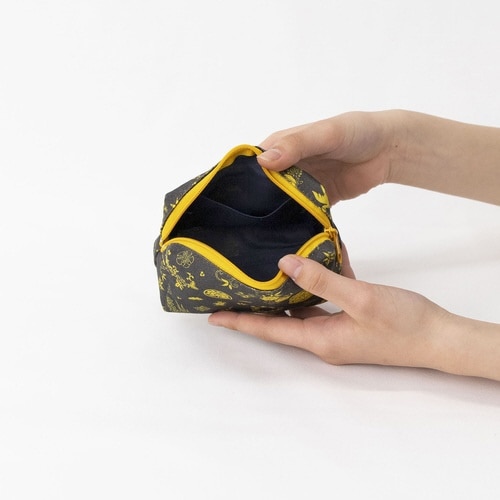 ポーチ オーガニックコットン 100% 花小紋