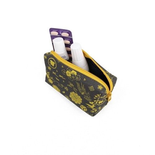 ポーチ オーガニックコットン 100% 花小紋