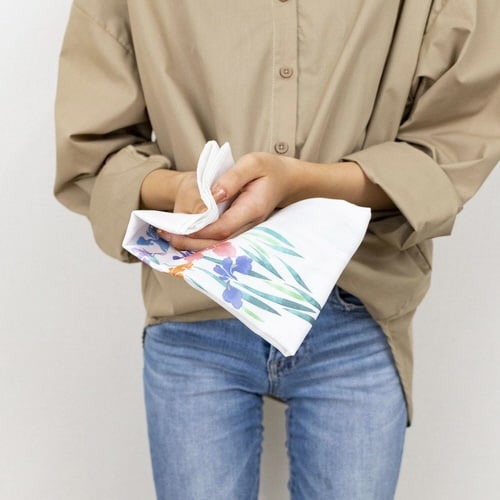 タオル ガーゼ 手ぬぐい かきつばた